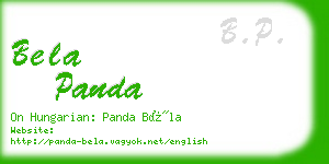 bela panda business card